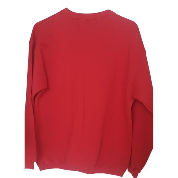 Vintage 90s Red Manhattan Plaza "Winter is for the Birds" Sweatshirt, Size Large - Picture 2 of 6